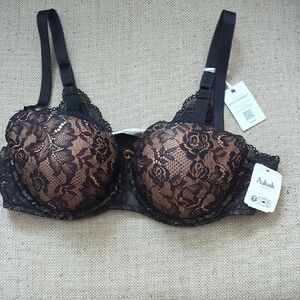 Aubade Black and Tan Lace Bra